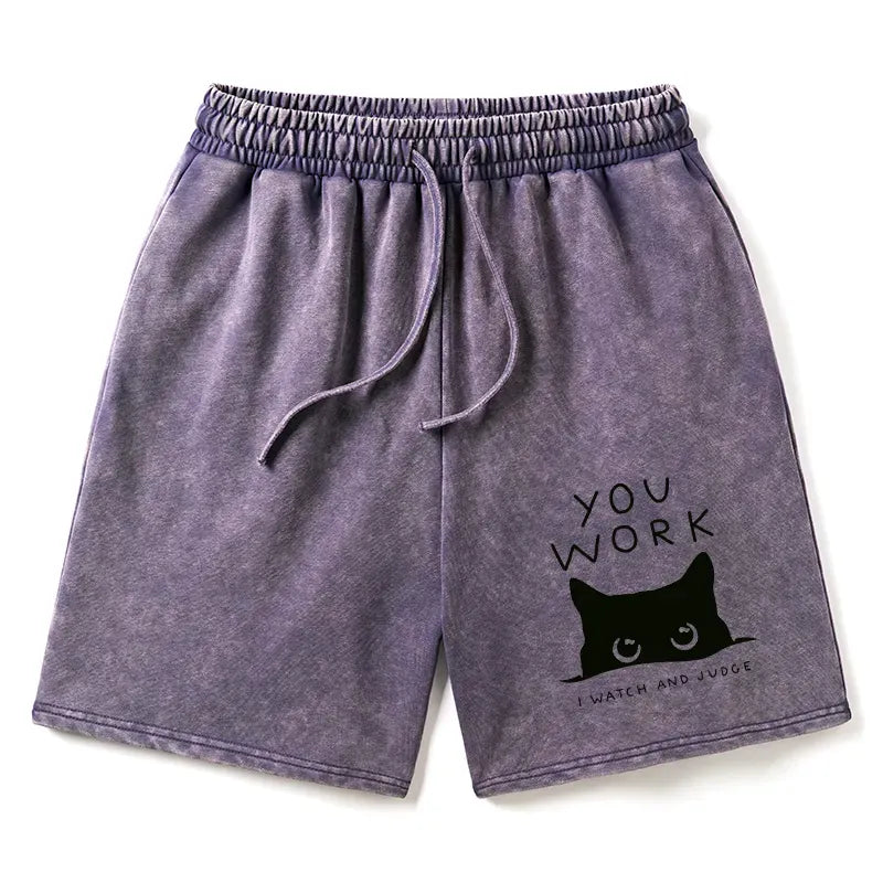Kyoto-Lion A Cat That Spies Washed Shorts