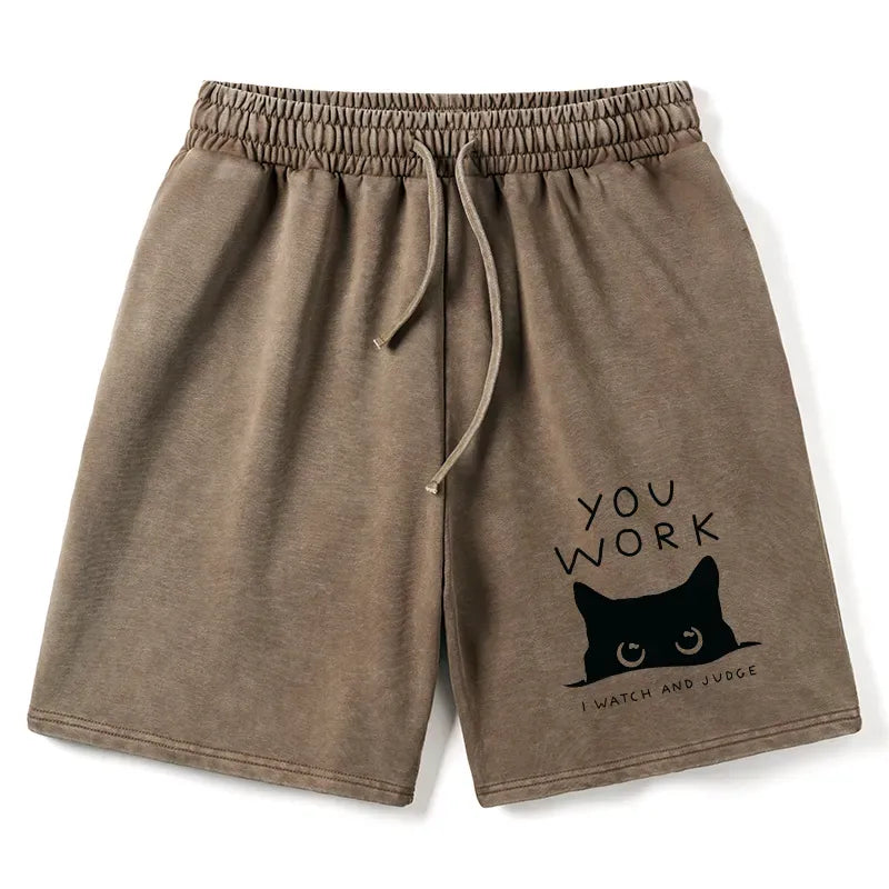 Kyoto-Lion A Cat That Spies Washed Shorts