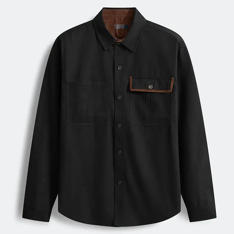 Kyoto-Lion Funny Fight Or Flight Men's Corduroy Work Jacket