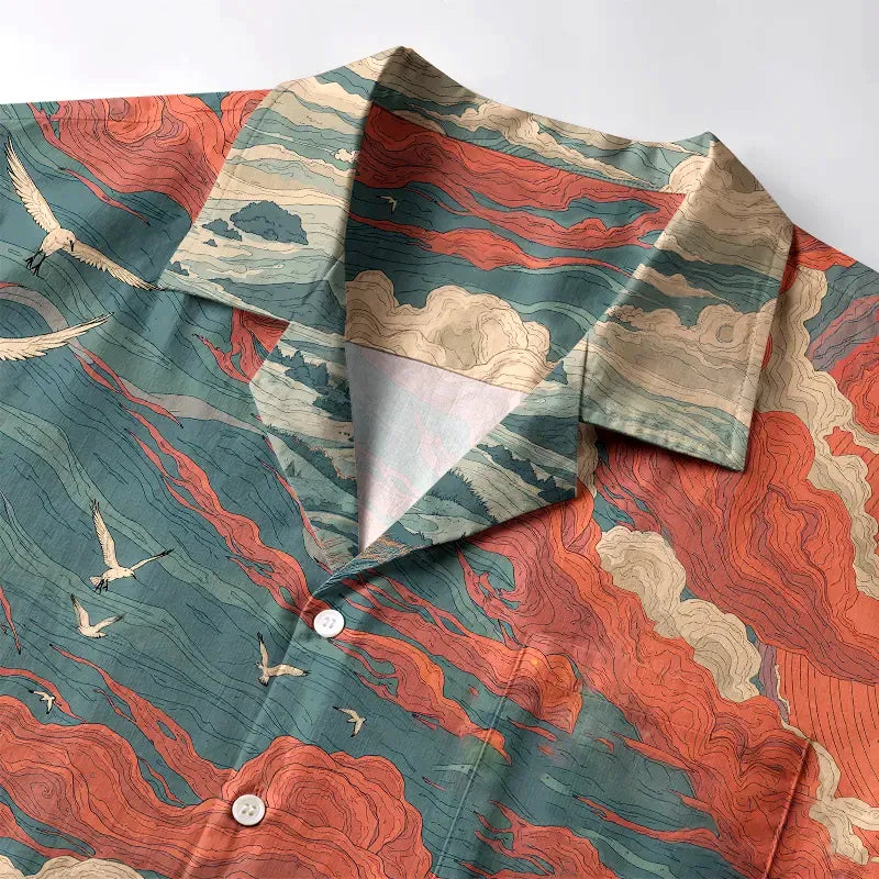 Samurai Gazing Into Distance Aloha Shirt Gift Idea