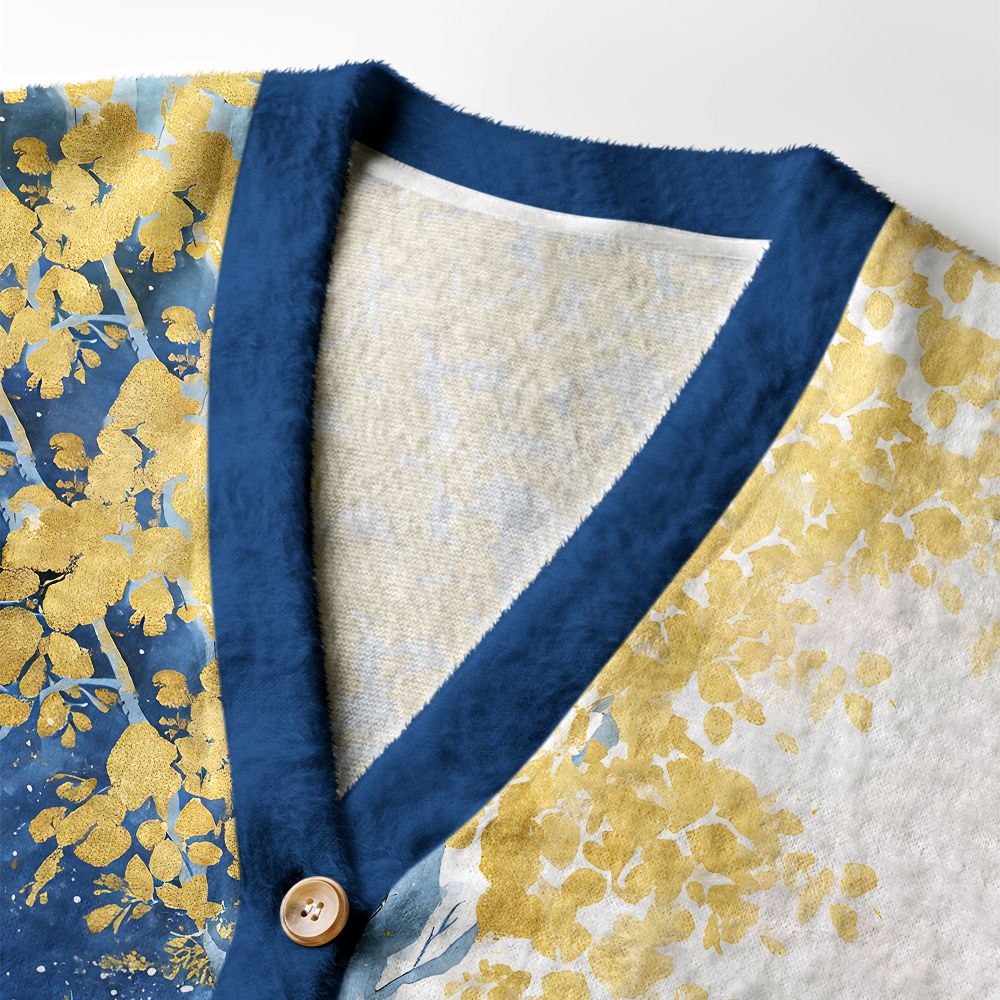 Kyoto-Lion Wolf's Embrace Ugly Cardigan Sweater
