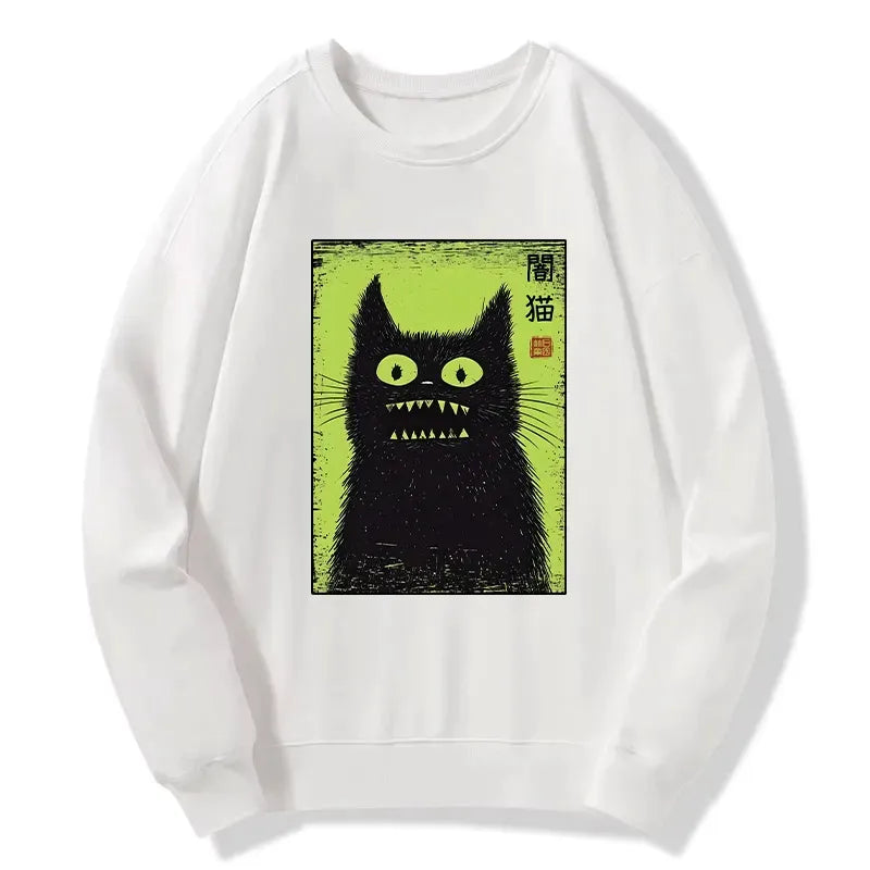 Spooky Cat Sweatshirt Gift Idea for Him