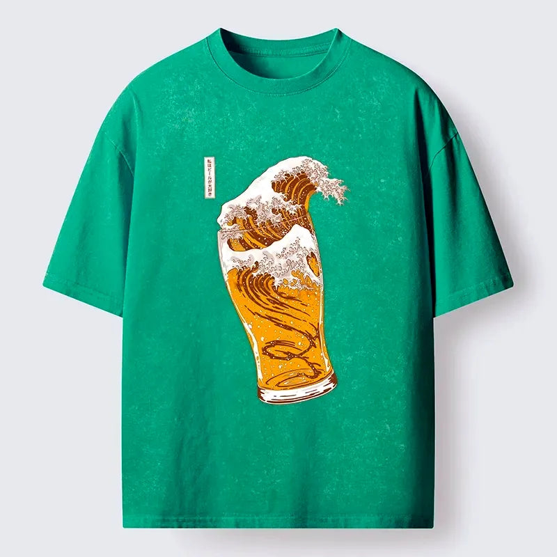 unisex cotton t-shirt with japanese art