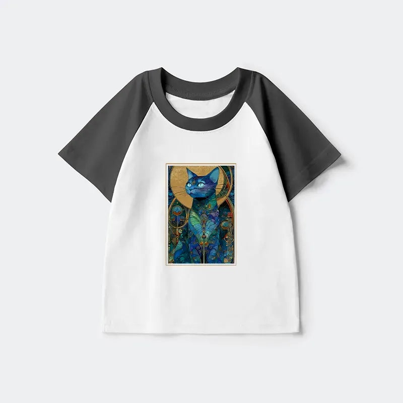 Japanese Cat Kids Raglan T-shirt