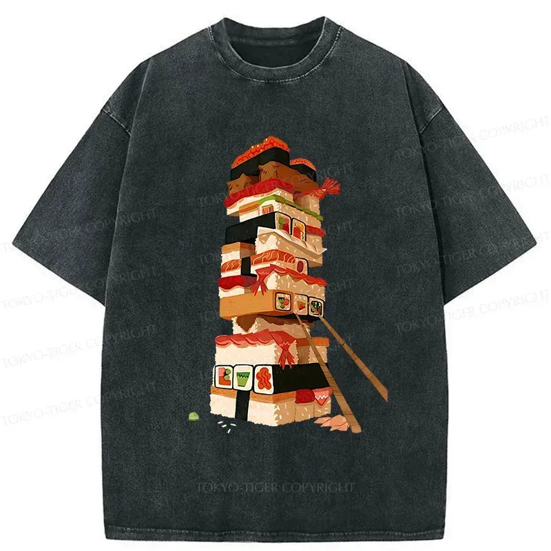 Kyoto-Lion Sushi Game Washed T-Shirt