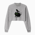 Black Cat Ukiyo-e Sweatshirt for Women
