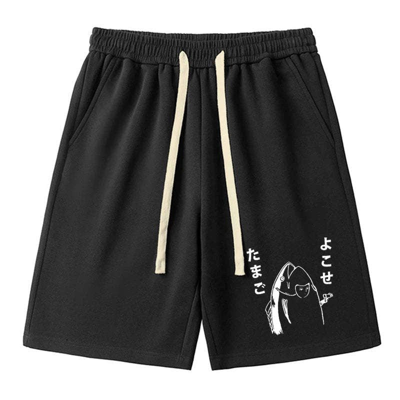 japanese fish shorts for summer streetwear