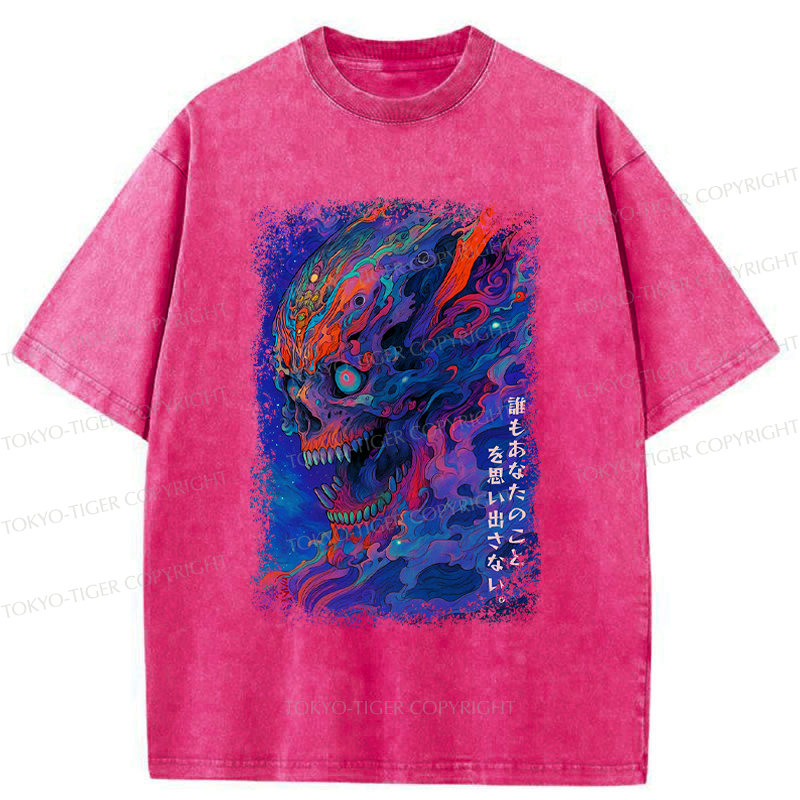 Japanese Ukiyoe Skeleton Washed T-Shirt