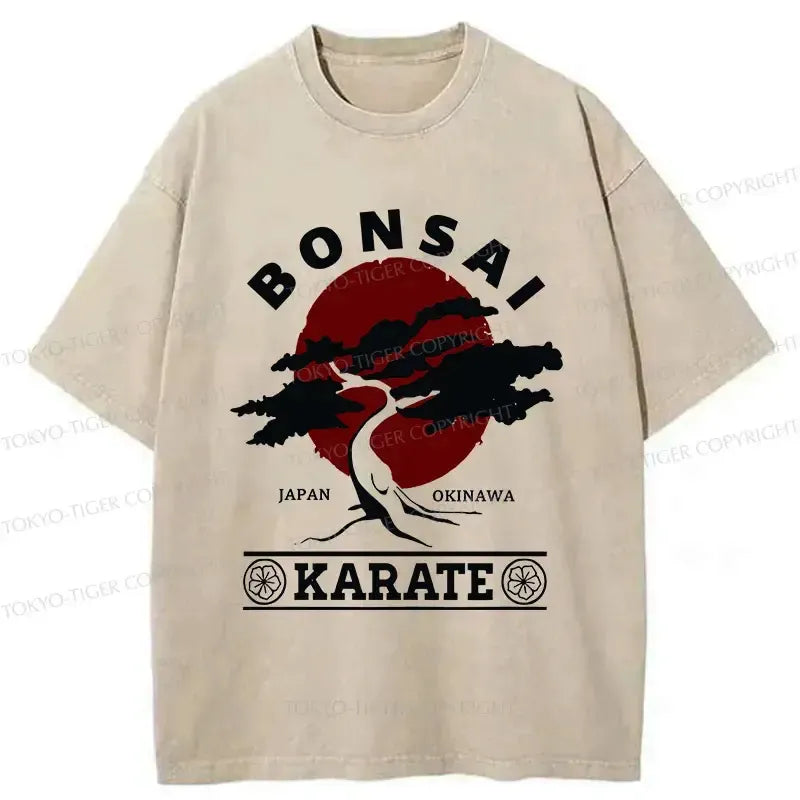 Vintage Japan Unisex Cotton T-Shirt with Bonsai