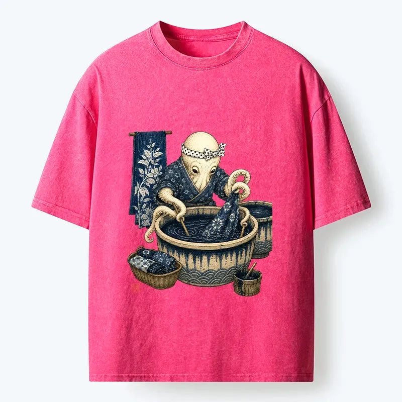 Vintage Kimono Dye T-Shirt for Summer