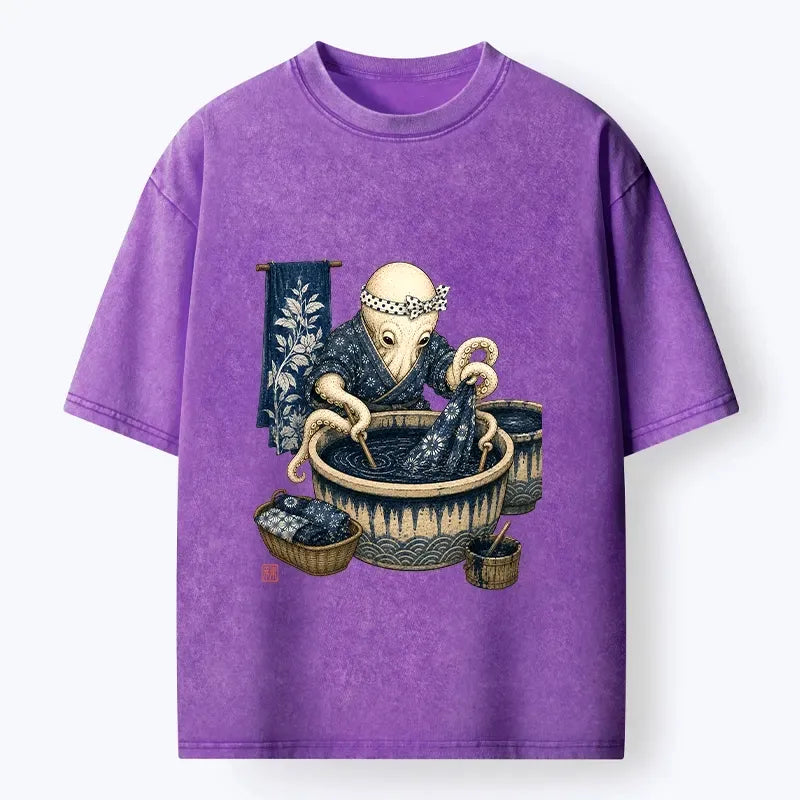 Japanese Octopus Art T-Shirt for Daily Wear