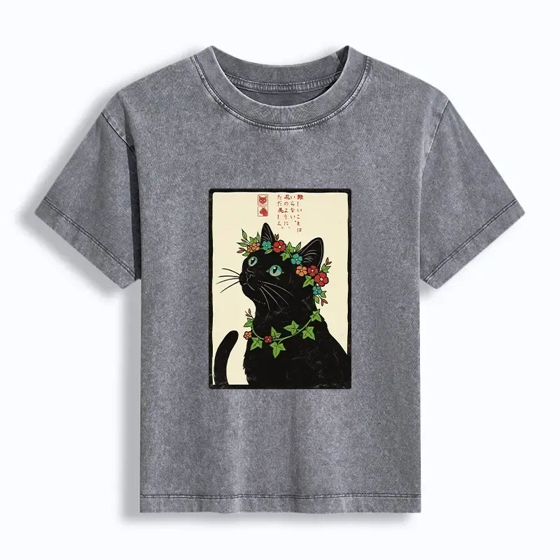 Best Seller Japanese Cat T-shirt for Women