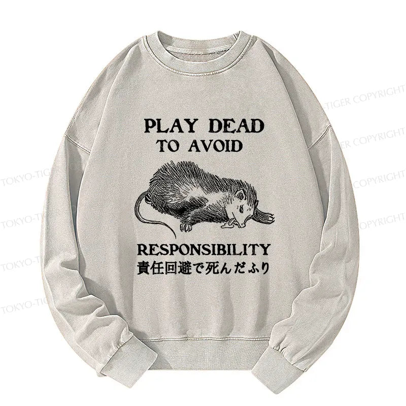 Japanese vintage washed sweatshirt for streetwear