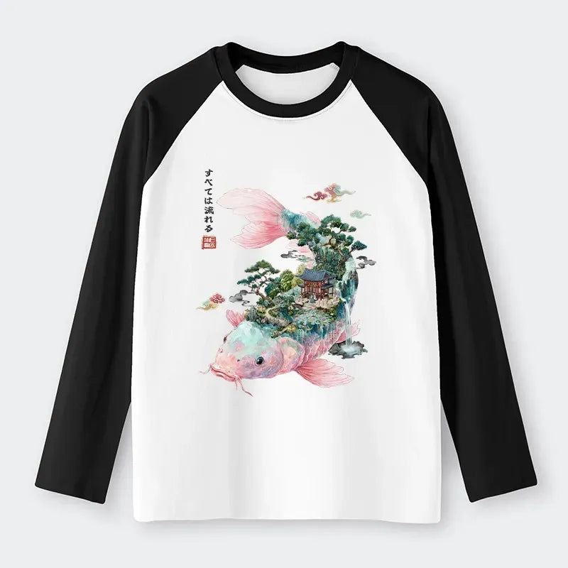 Vintage Japanese Koi Shirt for Summer