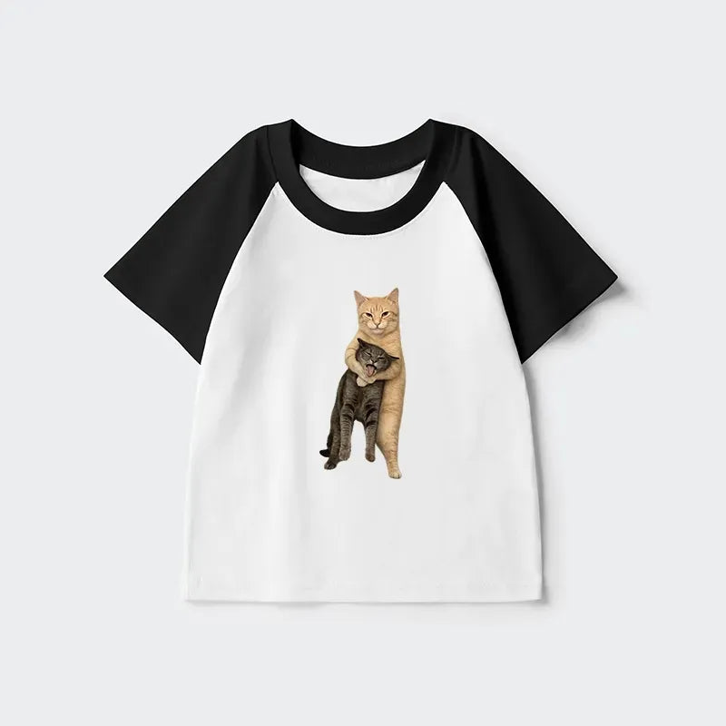 vintage ukiyo-e cat t-shirt children