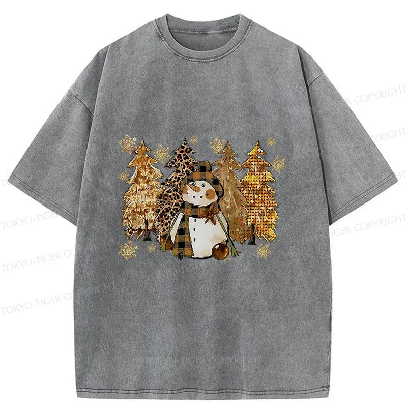 Kyoto-Lion Autumn Snowman Washed T-Shirt