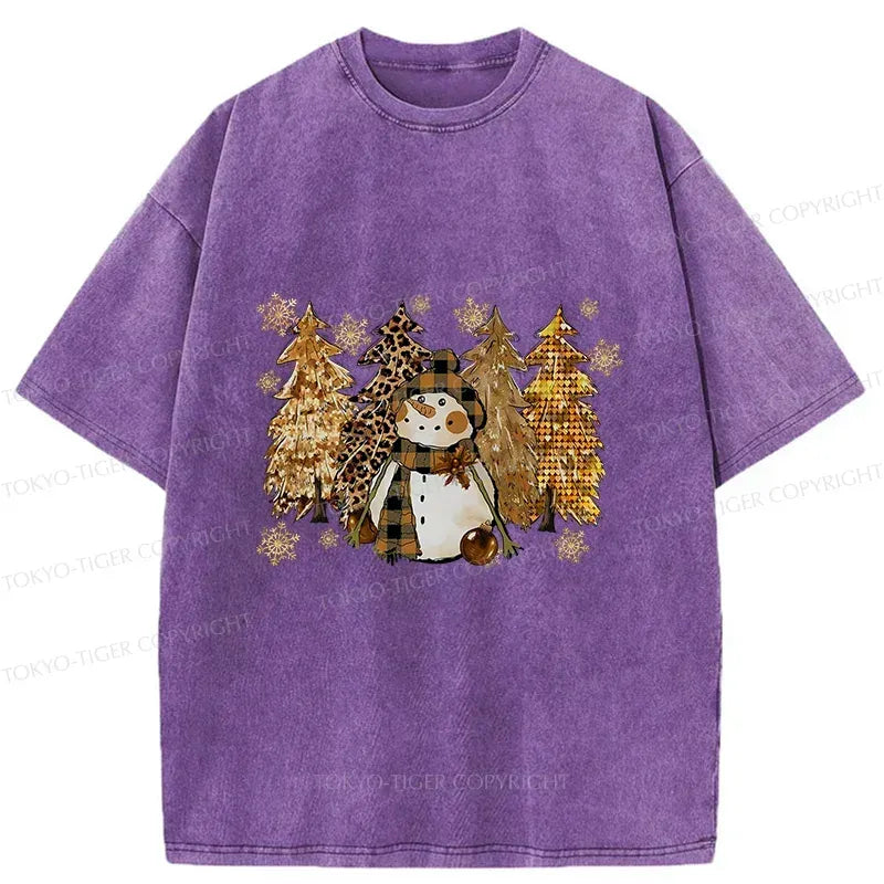 Kyoto-Lion Autumn Snowman Washed T-Shirt