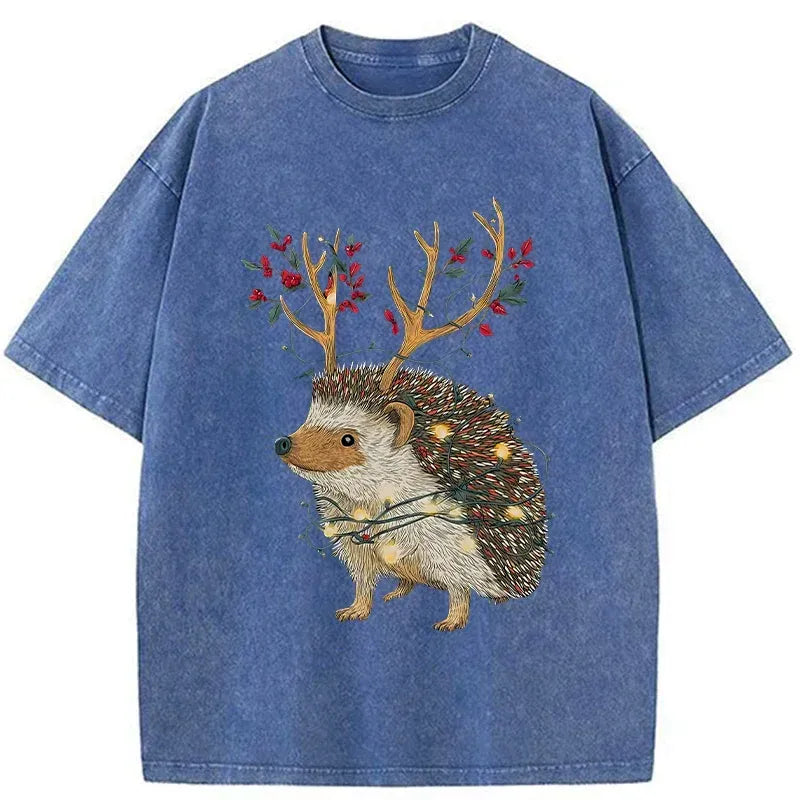 Washed Unisex Cotton T-Shirt for Holiday Gift