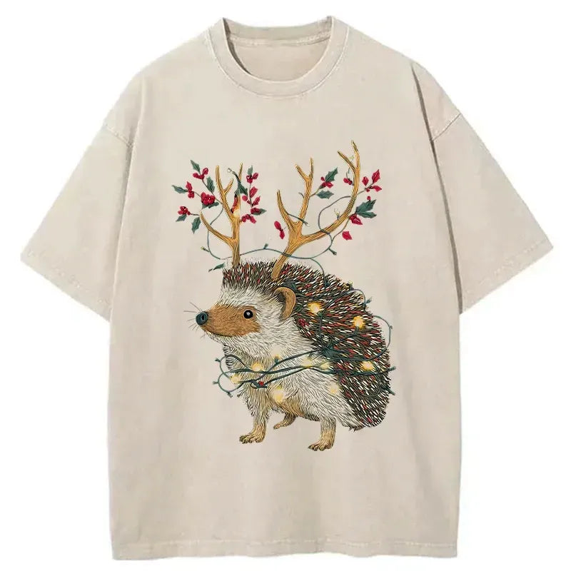 Washed Unisex Cotton T-Shirt for Holiday Gift