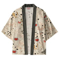 Kyoto-Lion Cats Frolic Kimono Cardigan