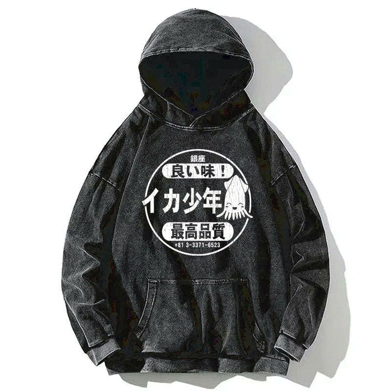 Japanese Washed Hoodie for Daily Wear