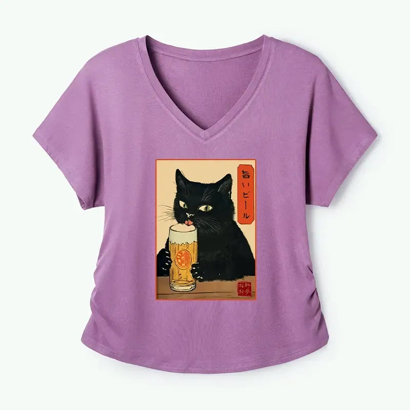 Funny Cat Holding Beer Gift for Her