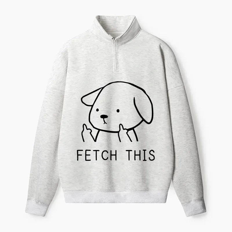 Japanese half zip fleece sweatshirt