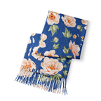 Kyoto-Lion Flowers In The Waves Fringed Scarf
