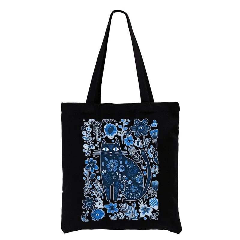 Kyoto-Lion A Cat Among Flowers Tote Bag