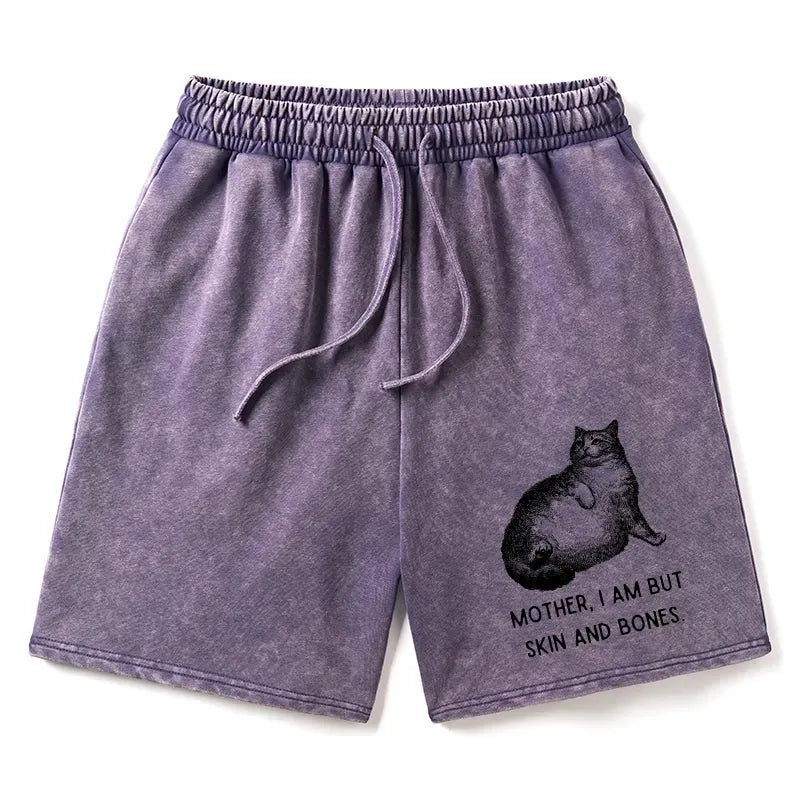 Japanese vintage washed cat shorts