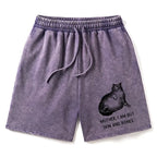 Japanese vintage washed cat shorts