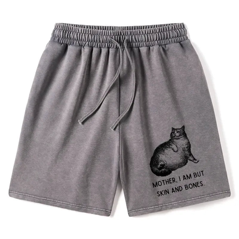 Japanese vintage washed cat shorts
