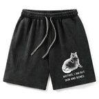 Kyoto-Lion Skin & Bones Cat Washed Shorts