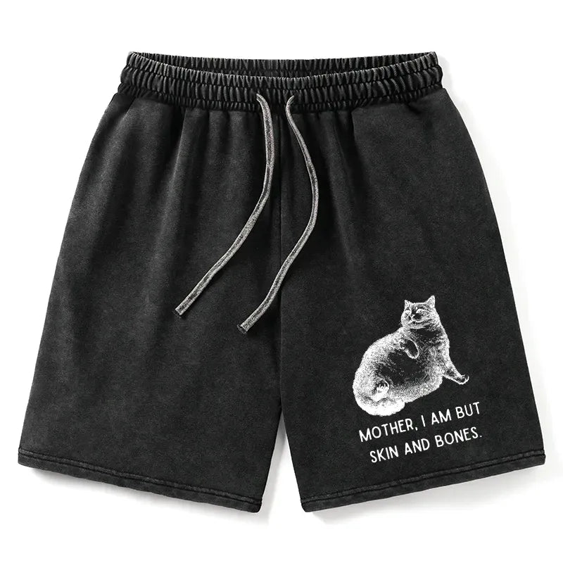Kyoto-Lion Skin & Bones Cat Washed Shorts
