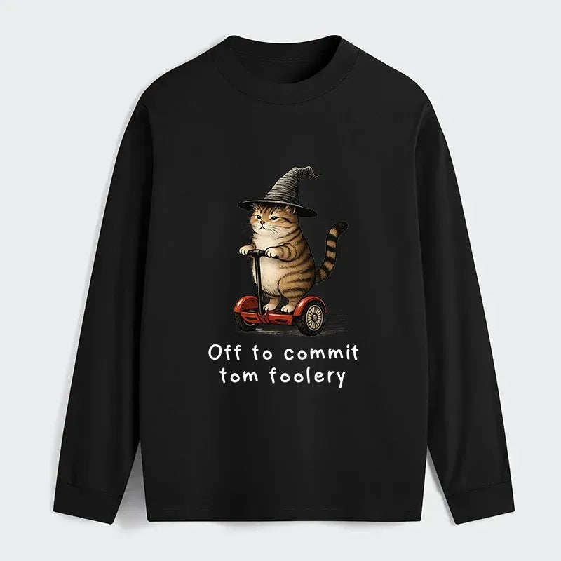 Orange Cat Segway Style Retro Tee
