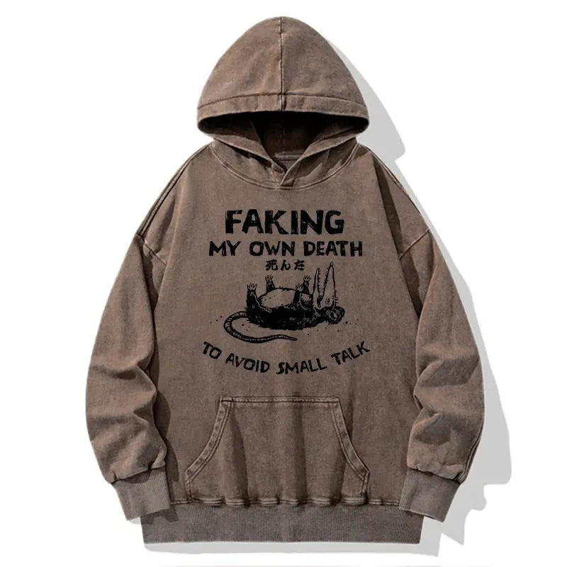 Kyoto-Lion Avoid Conversation Washed Hoodie