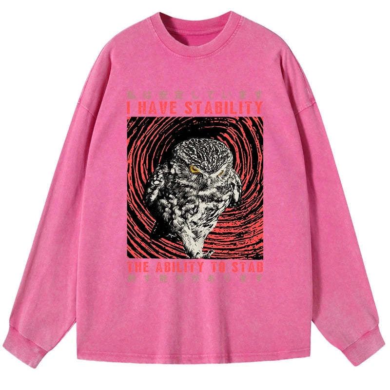 trending japanese owl long sleeve tee