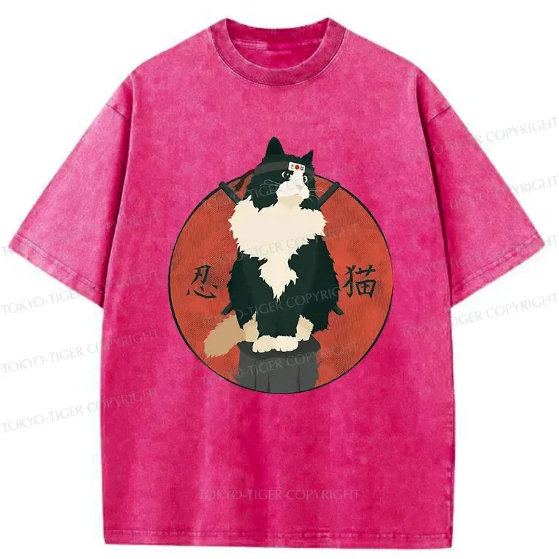 Cute Ninja Cat Japanese T-Shirt