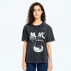 Washed Cat Tee for Streetwear Style