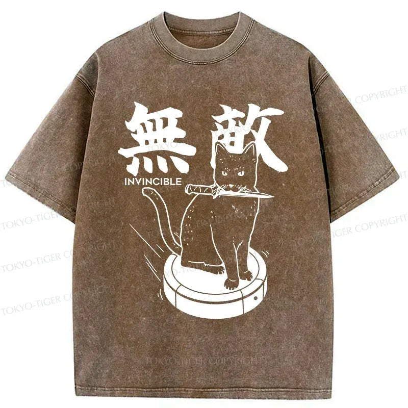 Japanese Vintage Cat T-Shirt for Daily Wear