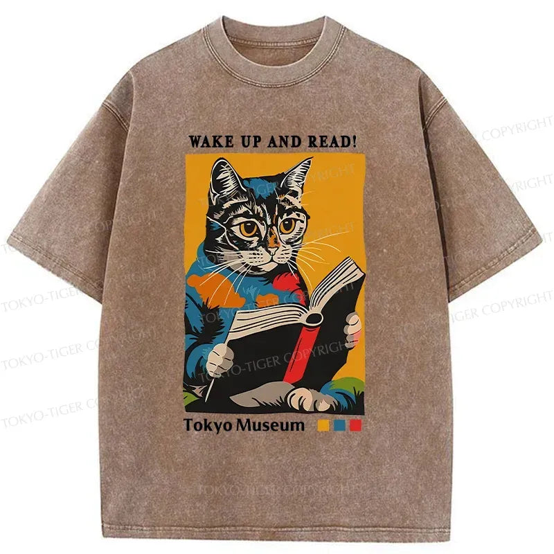 Vintage washed cat t-shirt on sale