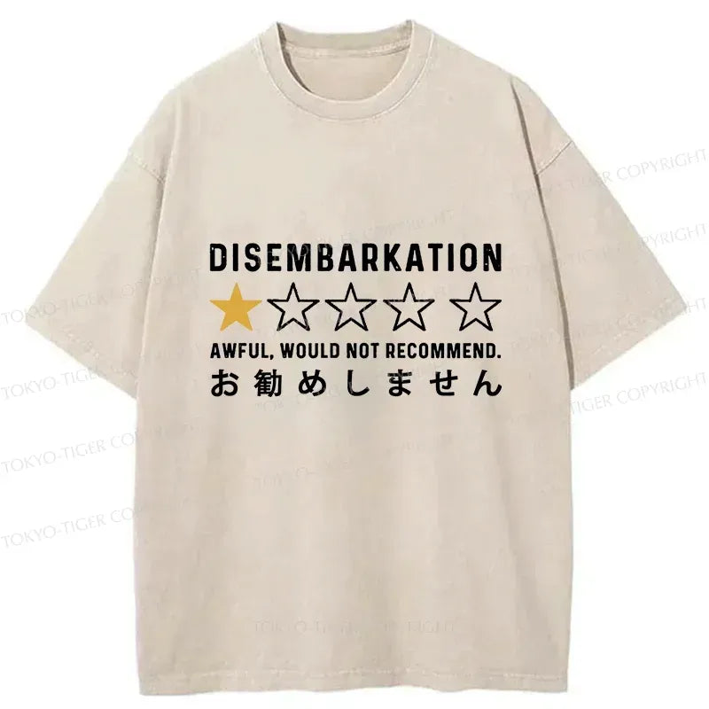 Kyoto-Lion Not Recommended To Disembark Washed T-Shirt