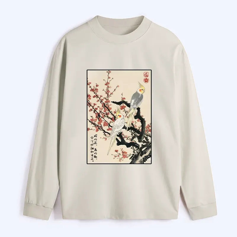 Kyoto-Lion Whispers of Silent Blossoms Classic Long Sleeve T-Shirt