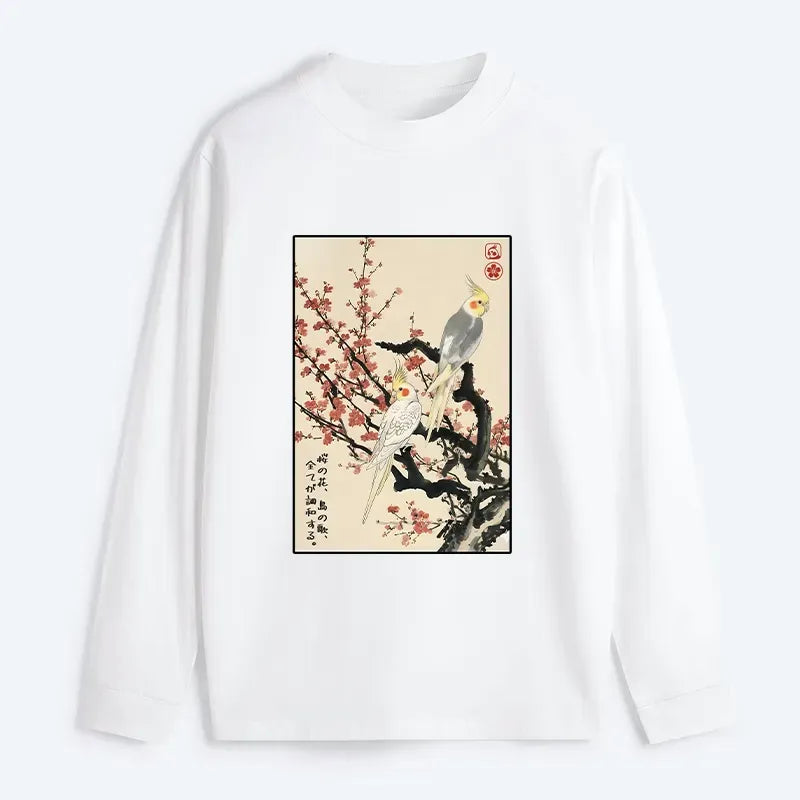 Japanese Vintage Long Sleeve T-Shirt for Daily Wear