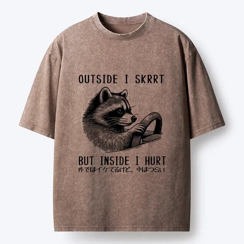 Japanese Vintage Washed T-Shirt for Daily Wear