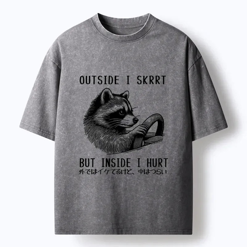 Japanese Vintage Washed T-Shirt for Daily Wear