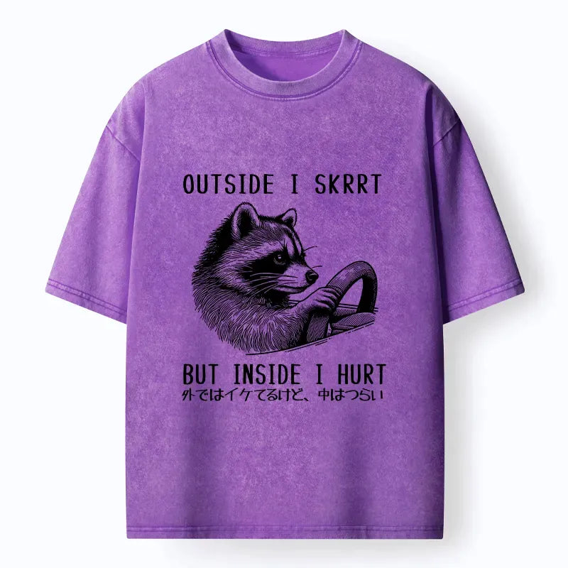 Japanese Vintage Washed T-Shirt for Daily Wear