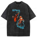 Kyoto-Lion Red Koi Japanese Washed T-Shirt
