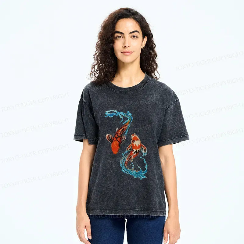 Red Koi Japan Vintage T-Shirt Gift Idea