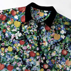 Kyoto-Lion Black Cat Under The Apple Tree Button-up Shirt